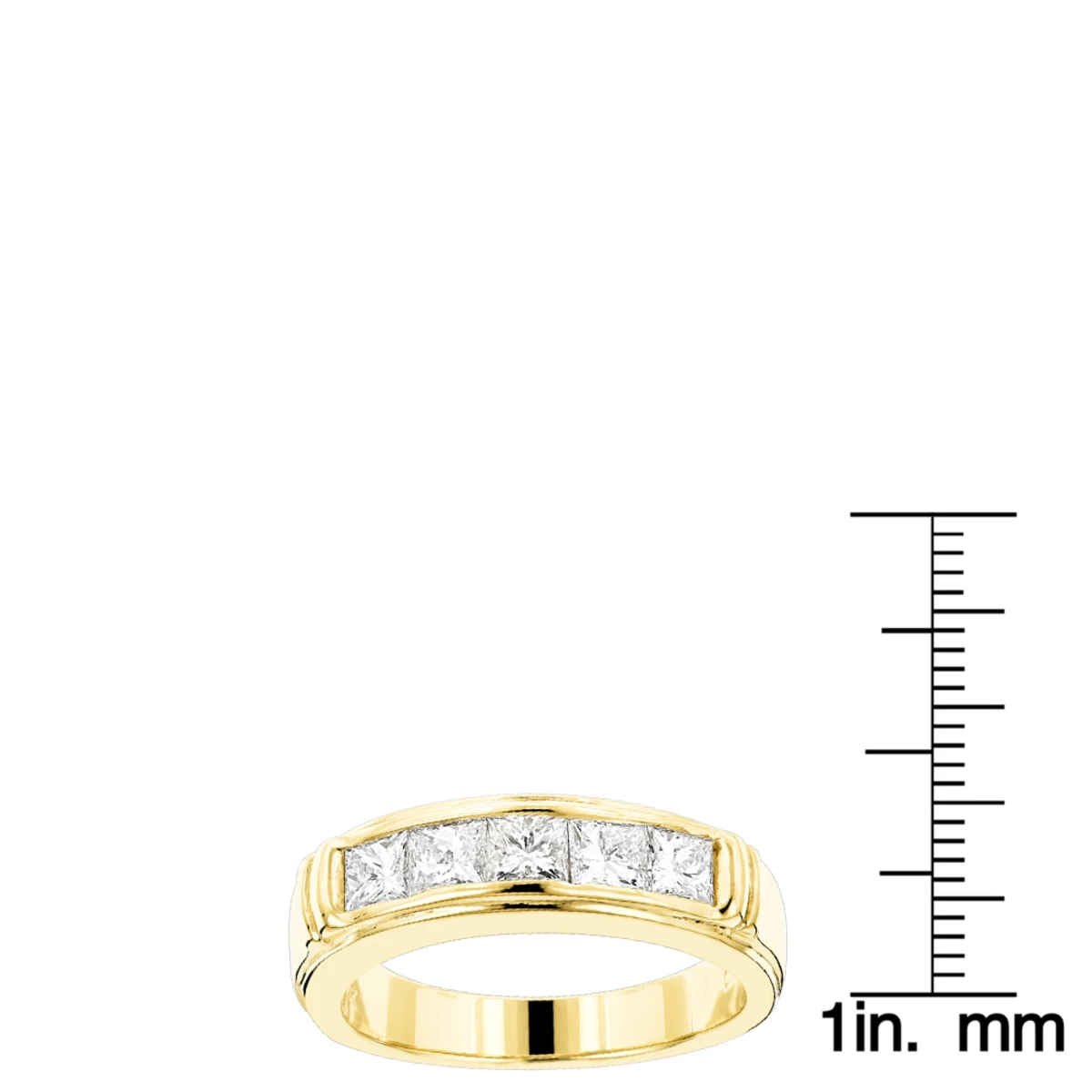 14K Yellow Gold Diamond Designer Engagement Ring Band 1.50ct 8 14K Yellow Gold Diamond Designer Engagement Ring Band 1.50ct - Image 6