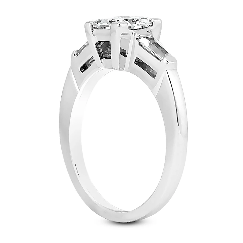 14K White Gold Diamond Designer Engagement Ring Set 0.64ct 11 14K White Gold Diamond Designer Engagement Ring Set 0.64ct - Image 9