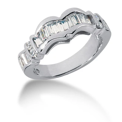 14K White Gold Diamond Designer Engagement Ring Set 2.01ct 5 14K White Gold Diamond Designer Engagement Ring Set 2.01ct - Image 3