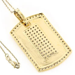 14K Yellow Gold Diamond Dog Tag Military Pendant 1.95ct 10 14K Yellow Gold Diamond Dog Tag Military Pendant 1.95ct -Its Hot Jewelry Shop 14k gold diamond dog tag military pendant 195ct p 6987 backye