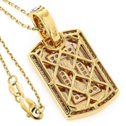 Small 14K Yellow Gold Diamond Dog Tag Pendant Round Diamonds 0.87ct 10 Small 14K Yellow Gold Diamond Dog Tag Pendant Round Diamonds 0.87ct -Its Hot Jewelry Shop 14k gold diamond dog tag pendant round diamonds 087ct p 244 backye