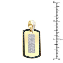 14K Yellow Gold Diamond Dog Tag Pendant White And Blue Diamonds 1.95ct 17 14K Yellow Gold Diamond Dog Tag Pendant White And Blue Diamonds 1.95ct -Its Hot Jewelry Shop 14k gold diamond dog tag pendant white and blue diamonds 195ct rulerye