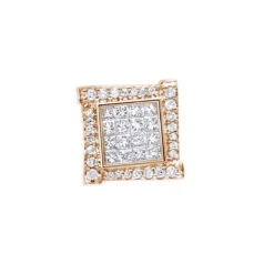 14K White Gold Diamond Earring For Men Single Stud Princess Round Diamonds 0.5ct -Its Hot Jewelry Shop 14k gold diamond earring for men single stud princess round diamonds 0 5ct ro