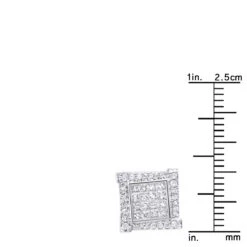 14K White Gold Diamond Earring For Men Single Stud Princess Round Diamonds 0.5ct -Its Hot Jewelry Shop 14k gold diamond earring for men single stud princess round diamonds 0 5ct rulerwh