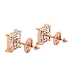 14K Yellow Gold Diamond Earrings Princess Cut Diamonds 0.65ct -Its Hot Jewelry Shop 14k gold diamond earrings princess cut diamonds 065ct p 22469 backro