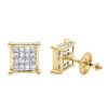 14K Yellow Gold Diamond Earrings Princess Cut Diamonds 0.65ct 2 14K Yellow Gold Diamond Earrings Princess Cut Diamonds 0.65ct -Its Hot Jewelry Shop 14k gold diamond earrings princess cut diamonds 065ct p 22469 ye