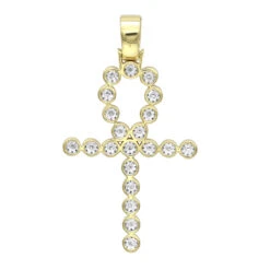 14K Yellow Gold Diamond Egyptian Ankh Cross Pendant 1 Carat By Luxurman -Its Hot Jewelry Shop 14k gold diamond egyptian ankh cross pendant 1 carat by luxurman backye