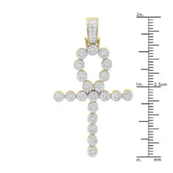 14K Yellow Gold Diamond Egyptian Ankh Cross Pendant 1 Carat By Luxurman -Its Hot Jewelry Shop 14k gold diamond egyptian ankh cross pendant 1 carat by luxurman rulerye