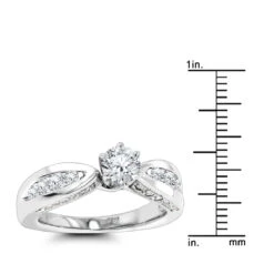 Affordable Round Cut Diamond Engagement Ring 1.24ct 14K White Gold 15 Affordable Round Cut Diamond Engagement Ring 1.24ct 14K White Gold -Its Hot Jewelry Shop 14k gold diamond engagement ring 124ct p 25730 rulerwh
