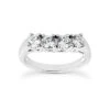 Thin 14K White Gold Diamond Engagement Ring Band 0.48ct