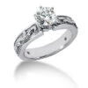 14K White Gold Diamond Engagement Ring Mounting 0.11ct