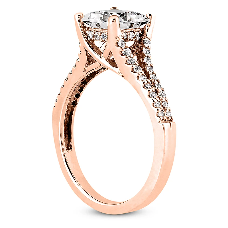 14K White Gold Diamond Handmade Engagement Ring Mounting 0.22ct 8 14K White Gold Diamond Handmade Engagement Ring Mounting 0.22ct - Image 6