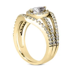 Halo 14K White Gold Diamond Engagement Ring Mounting 0.70ct 4.7mm 15 Halo 14K White Gold Diamond Engagement Ring Mounting 0.70ct 4.7mm -Its Hot Jewelry Shop 14k gold diamond engagement ring mounting 070ct p 23745 back yellow 20220426