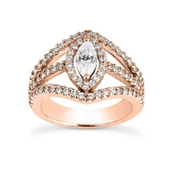 Halo 14K White Gold Diamond Engagement Ring Mounting 0.70ct 4.7mm 13 Halo 14K White Gold Diamond Engagement Ring Mounting 0.70ct 4.7mm -Its Hot Jewelry Shop 14k gold diamond engagement ring mounting 070ct p 23745 rose 20220426