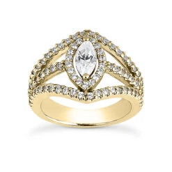 Halo 14K White Gold Diamond Engagement Ring Mounting 0.70ct 4.7mm 12 Halo 14K White Gold Diamond Engagement Ring Mounting 0.70ct 4.7mm -Its Hot Jewelry Shop 14k gold diamond engagement ring mounting 070ct p 23745 yellow 20220426