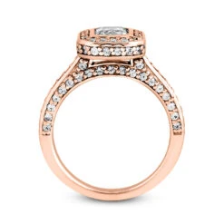 Halo 14K White Gold Diamond Engagement Ring Mounting 0.94ct -Its Hot Jewelry Shop 14k gold diamond engagement ring mounting 094ct p 23823 additional rose