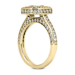 Halo 14K White Gold Diamond Engagement Ring Mounting 0.94ct -Its Hot Jewelry Shop 14k gold diamond engagement ring mounting 094ct p 23823 back yellow 20220426