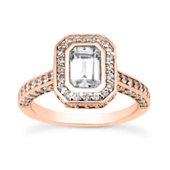 Halo 14K White Gold Diamond Engagement Ring Mounting 0.94ct -Its Hot Jewelry Shop 14k gold diamond engagement ring mounting 094ct p 23823 rose 20220426