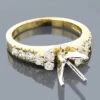 14K Yellow Gold Diamond Engagement Ring Setting 0.93ct