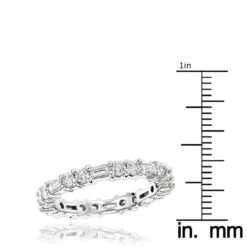 14K White Gold Diamond Eternity Band 1.44ct 16 Stones -Its Hot Jewelry Shop 14k gold diamond eternity band 144ct p 24931 ruler