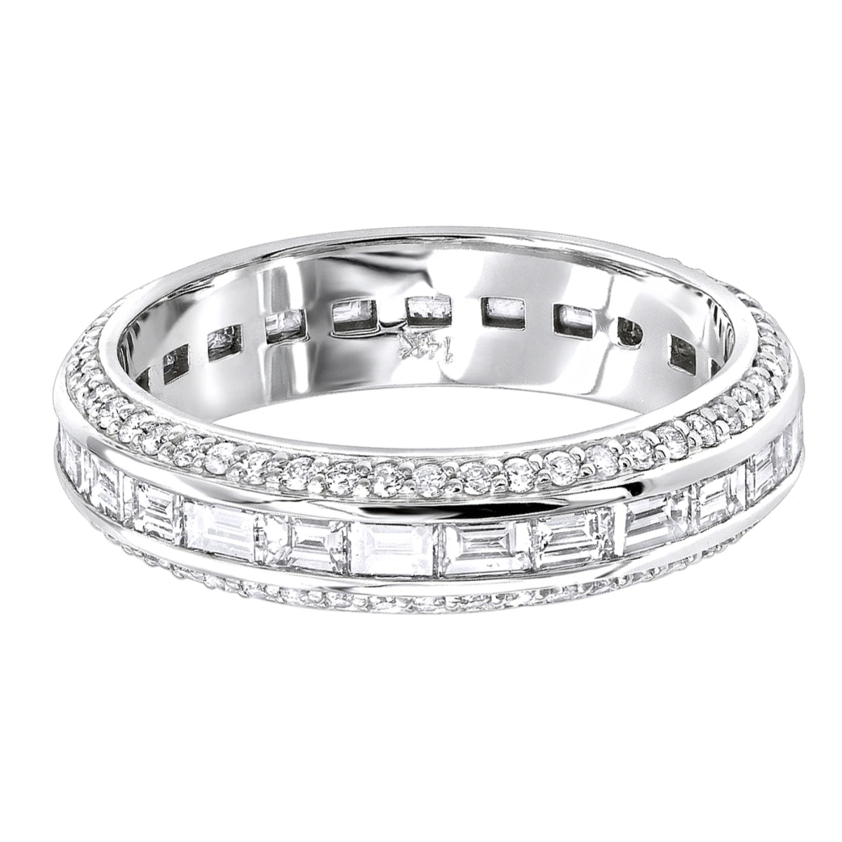 14K White Gold Diamond Eternity Ring 2.50ct 6 14K White Gold Diamond Eternity Ring 2.50ct - Image 4