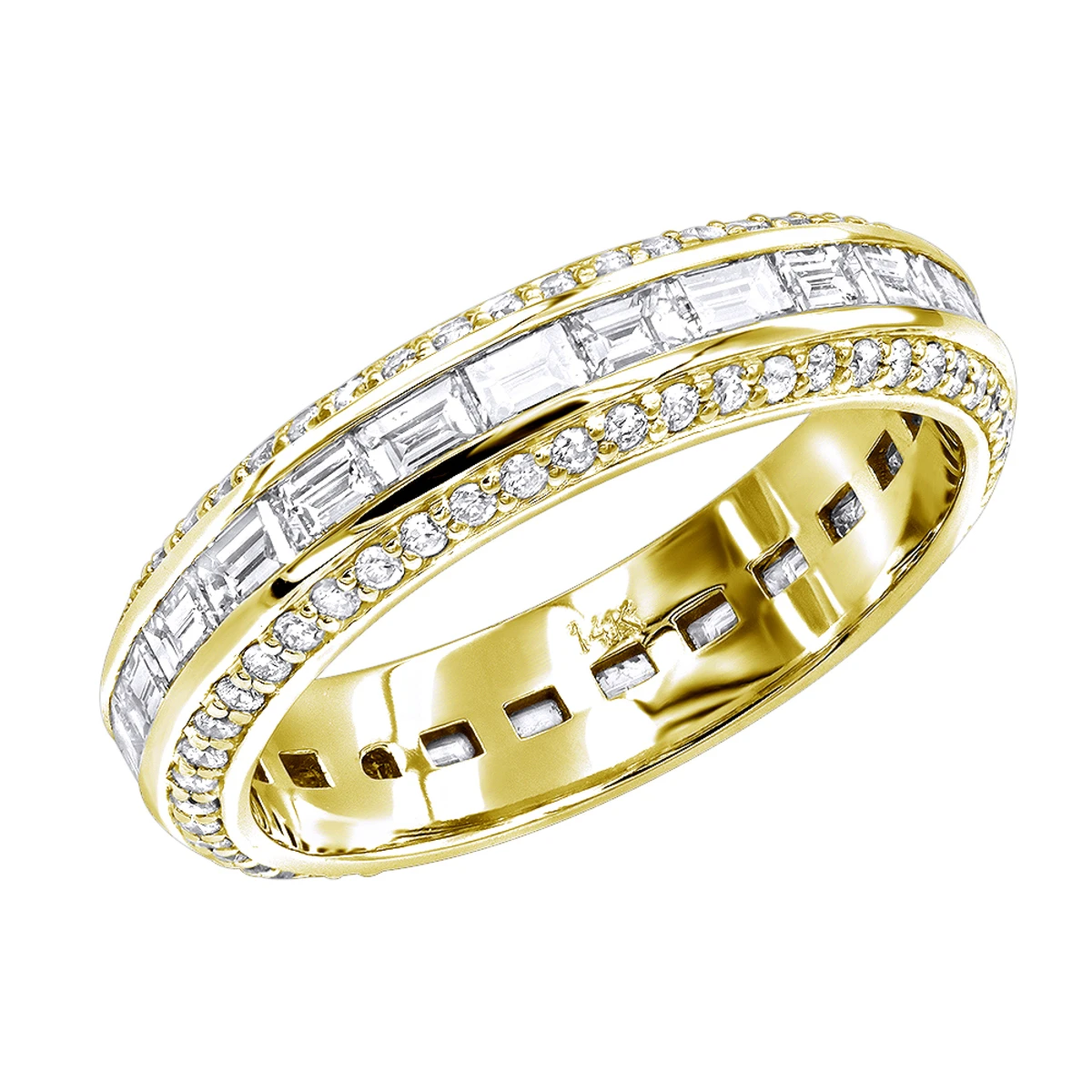 14K White Gold Diamond Eternity Ring 2.50ct 4 14K White Gold Diamond Eternity Ring 2.50ct - Image 2