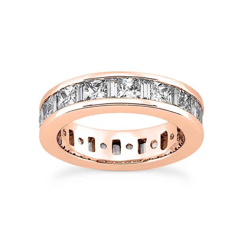 14K White Gold Diamond Eternity Ring 4.29ct 5 14K White Gold Diamond Eternity Ring 4.29ct - Image 3