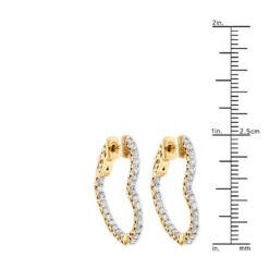 14K Yellow Gold Heart Diamond Hoop Earrings Inside Out Design 1 Carat By Luxurman 11 14K Yellow Gold Heart Diamond Hoop Earrings Inside Out Design 1 Carat By Luxurman -Its Hot Jewelry Shop 14k gold diamond heart hoop earrings inside out 149 p 2 rulerye