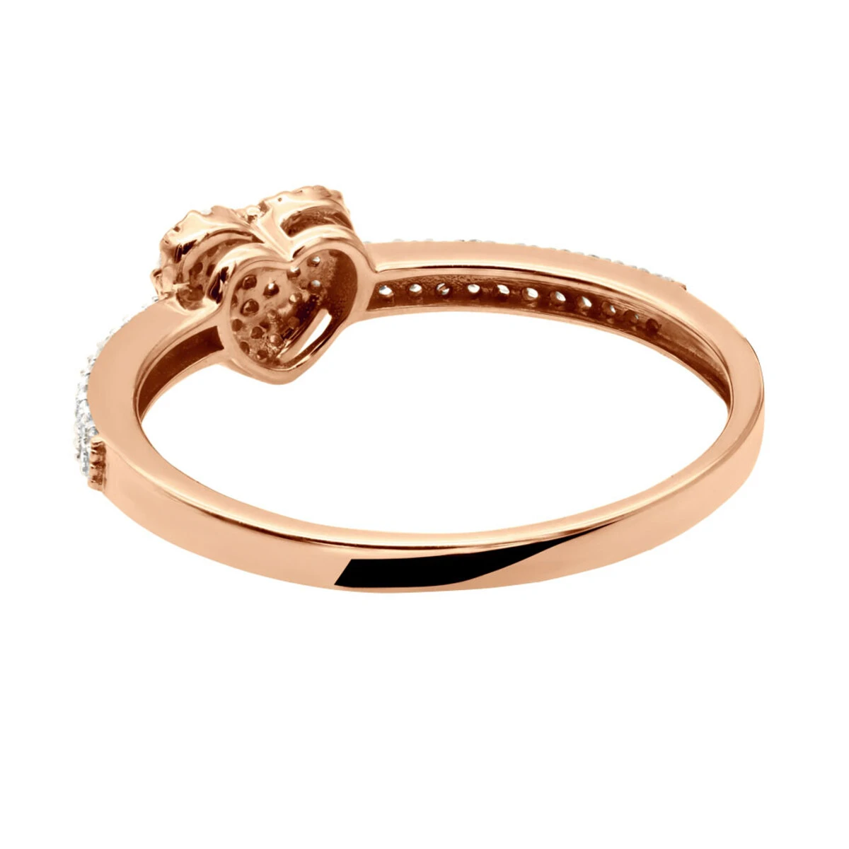 14K White Gold Diamond Heart Ring 0.25ct 8 14K White Gold Diamond Heart Ring 0.25ct - Image 6