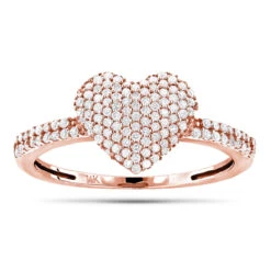 14K White Gold Diamond Heart Ring For Women 0.39ct -Its Hot Jewelry Shop 14k gold diamond heart ring 039ct p 42967 ro