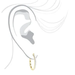 14K White Gold Oval Diamond Hoop Earrings For Women 0.71ct -Its Hot Jewelry Shop 14k gold diamond hoop earrings 071ct p 40622 bodye