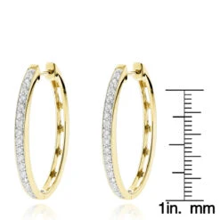 14K White Gold Oval Diamond Hoop Earrings For Women 0.71ct -Its Hot Jewelry Shop 14k gold diamond hoop earrings 071ct p 40622 rulerye