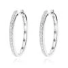 14K White Gold Oval Diamond Hoop Earrings For Women 0.71ct -Its Hot Jewelry Shop 14k gold diamond hoop earrings 071ct p 40622 wh