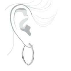 14K White Gold Diamond Hoop Earrings 1.2ct -Its Hot Jewelry Shop 14k gold diamond hoop earrings 126ct p 40994 bodwh