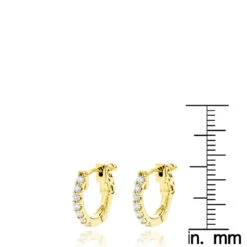 14K Yellow Gold Diamond Huggie Earrings 0.21ct -Its Hot Jewelry Shop 14k gold diamond huggie earrings 021ct p 40637 rulerye