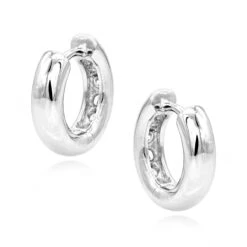 14K White Gold Diamond Huggie Earrings Hoops 1/2ct -Its Hot Jewelry Shop 14k gold diamond huggie earrings hoops 047ct p 6036 backwh