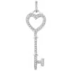 14K White Gold Diamond Key Pendant 0.29ct -Its Hot Jewelry Shop 14k gold diamond key pendant 029ct p 35141 white 20220420 20220426
