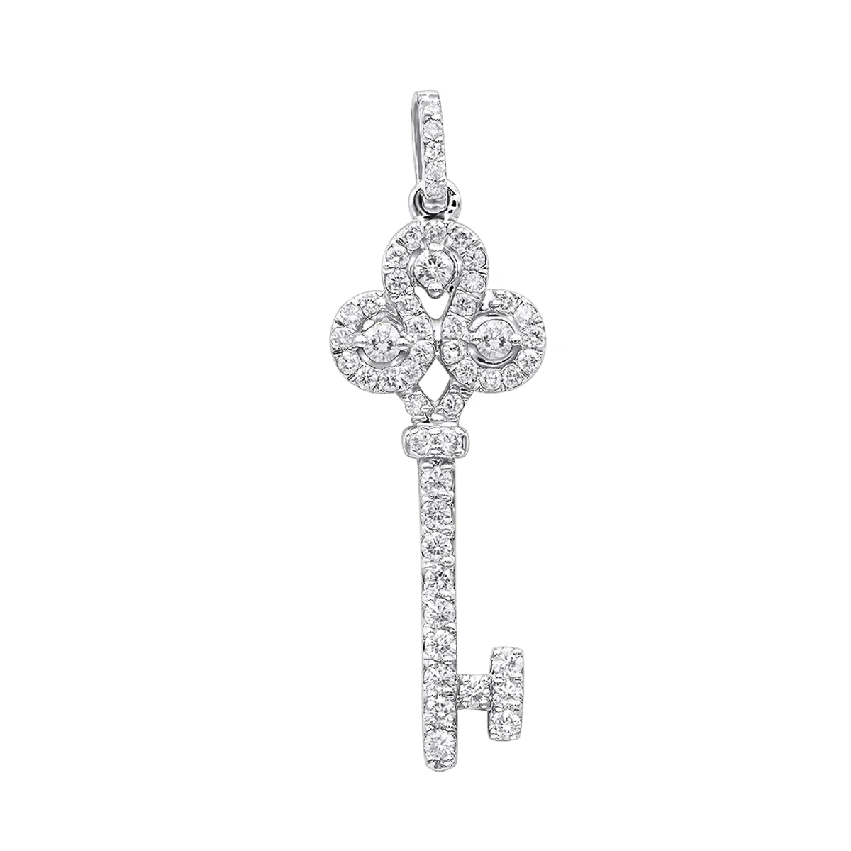14K Yellow Gold Diamond Key Pendant 0.83ct 4 14K Yellow Gold Diamond Key Pendant 0.83ct - Image 2