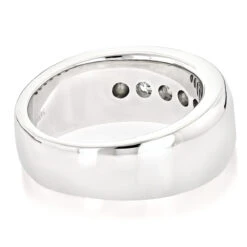 Five Stone 14K White Gold Diamond Men's Wedding Ring 1.5ct 11 Five Stone 14K White Gold Diamond Men's Wedding Ring 1.5ct -Its Hot Jewelry Shop 14k gold diamond mens wedding ring 119ct p 25527 backwh