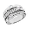 14K White Gold Diamond Right Hand Ring 0.67ct