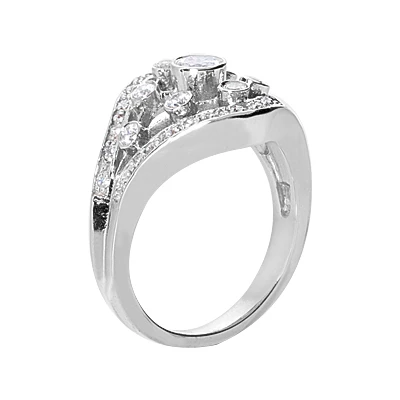 14K White Gold Diamond Right Hand Ring 0.86ct 5 14K White Gold Diamond Right Hand Ring 0.86ct - Image 3