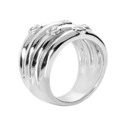 14K White Gold Diamond Right Hand Women's Ring 0.50ct -Its Hot Jewelry Shop 14k gold diamond right hand womens ring 050ct p 29781 back white