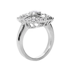 14K White Gold Diamond Right Hand Women's Ring 0.93ct -Its Hot Jewelry Shop 14k gold diamond right hand womens ring 093ct p 29737 back white