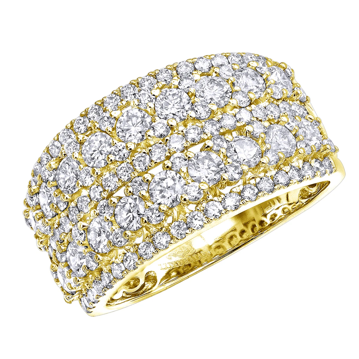 14K White Gold Diamond Ring For Women 2 Carat Unique Diamond Wedding Band 4 14K White Gold Diamond Ring For Women 2 Carat Unique Diamond Wedding Band - Image 2