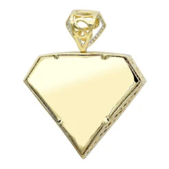 14K Yellow Gold Diamond Superman Pendant For Men 4.5ct -Its Hot Jewelry Shop 14k gold diamond superman pendant charm 450ct p 47 backye