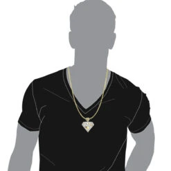 14K Yellow Gold Diamond Superman Pendant For Men 4.5ct -Its Hot Jewelry Shop 14k gold diamond superman pendant charm 450ct p 47 bodye