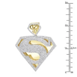 14K Yellow Gold Diamond Superman Pendant For Men 4.5ct -Its Hot Jewelry Shop 14k gold diamond superman pendant charm 450ct p 47 rulerye