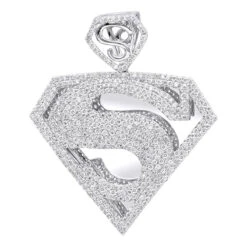 14K Yellow Gold Diamond Superman Pendant For Men 4.5ct -Its Hot Jewelry Shop 14k gold diamond superman pendant charm 450ct p 47 wh