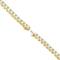 14K Yellow Gold Women's Diamond Tennis Bracelet Round Diamonds 9.72ct -Its Hot Jewelry Shop 14k gold diamond tennis bracelet round diamonds 972ct p 255 backye
