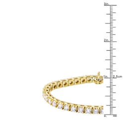 14K Yellow Gold Women's Diamond Tennis Bracelet Round Diamonds 9.72ct -Its Hot Jewelry Shop 14k gold diamond tennis bracelet round diamonds 972ct p 255 rulerye